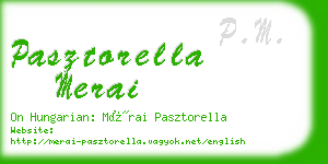 pasztorella merai business card